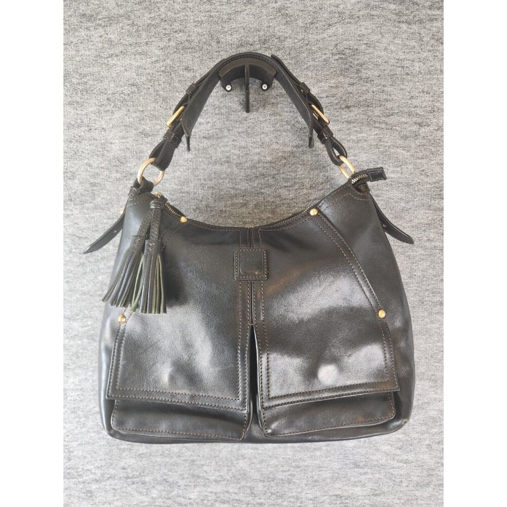 Dooney and Bourke Brown Leather 14.5 x 5 x 11.25